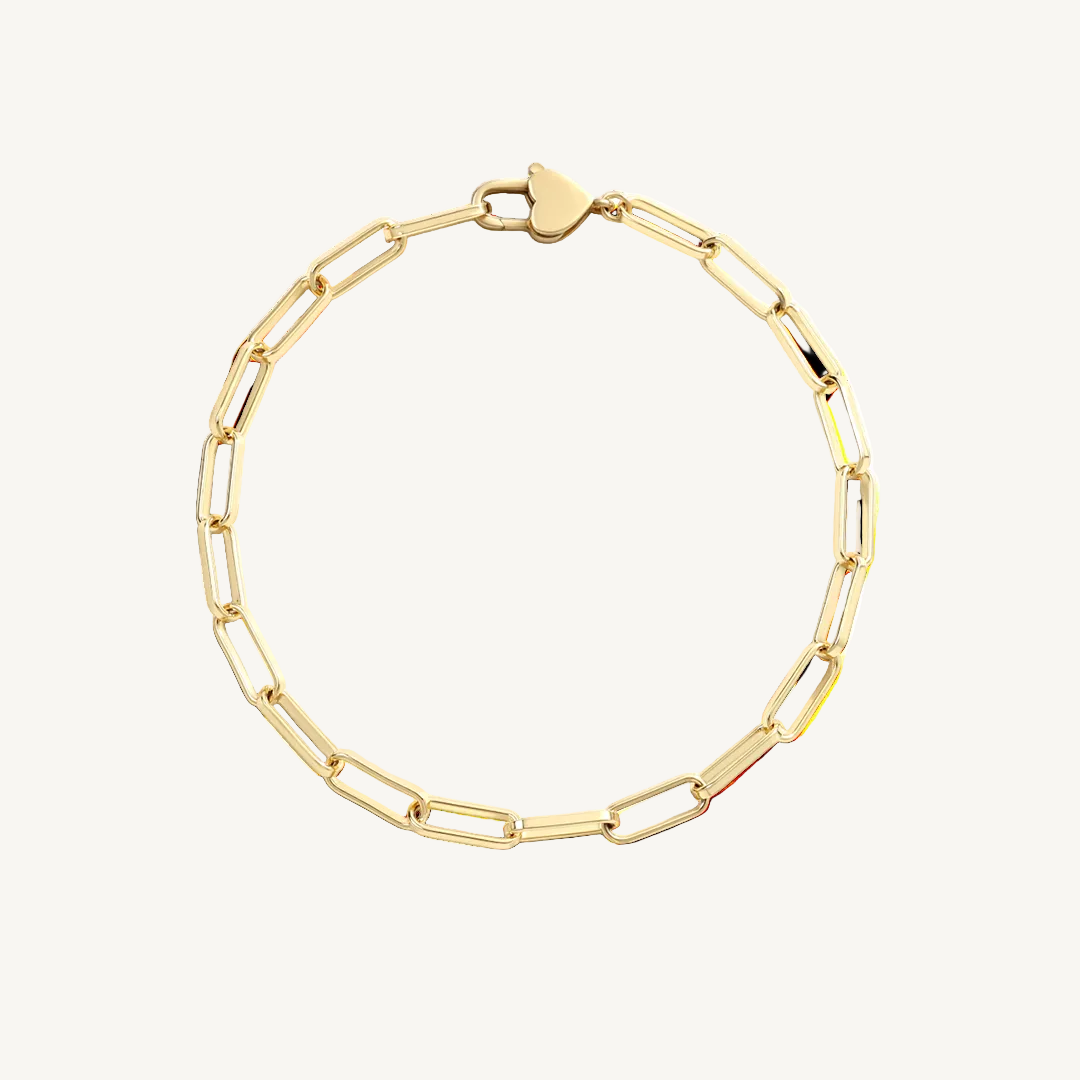 Heart Padlock Bracelet in 18-k-gold-plated by Seeyoura