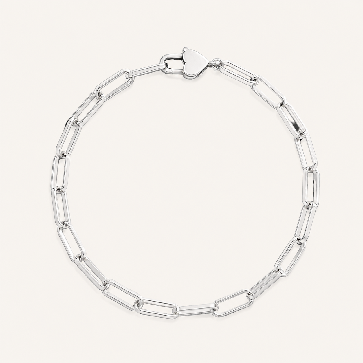 Heart Padlock Bracelet in silver by Seeyoura