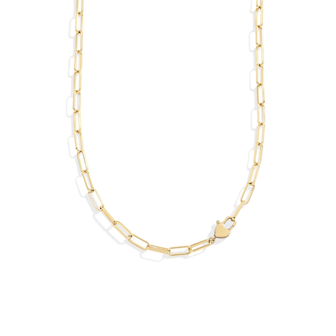 Heart Padlock Necklace in gold by Seeyoura
