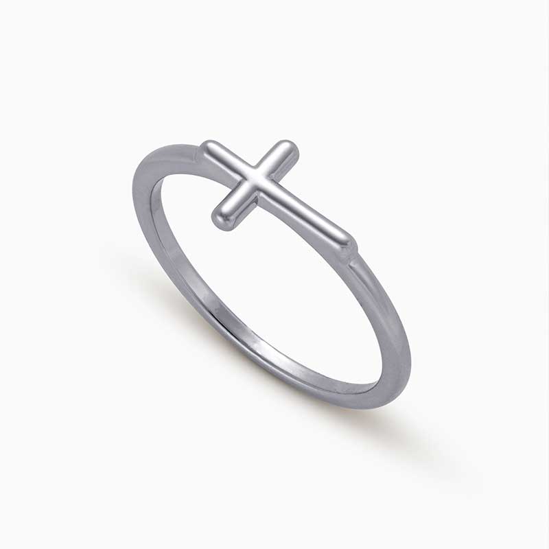Horizon Cross Ring in Silver by Seeyoura