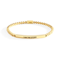 I Am The Storm Beaded Inspire Bracelet in gold-plate-with-gold-beads by Seeyoura