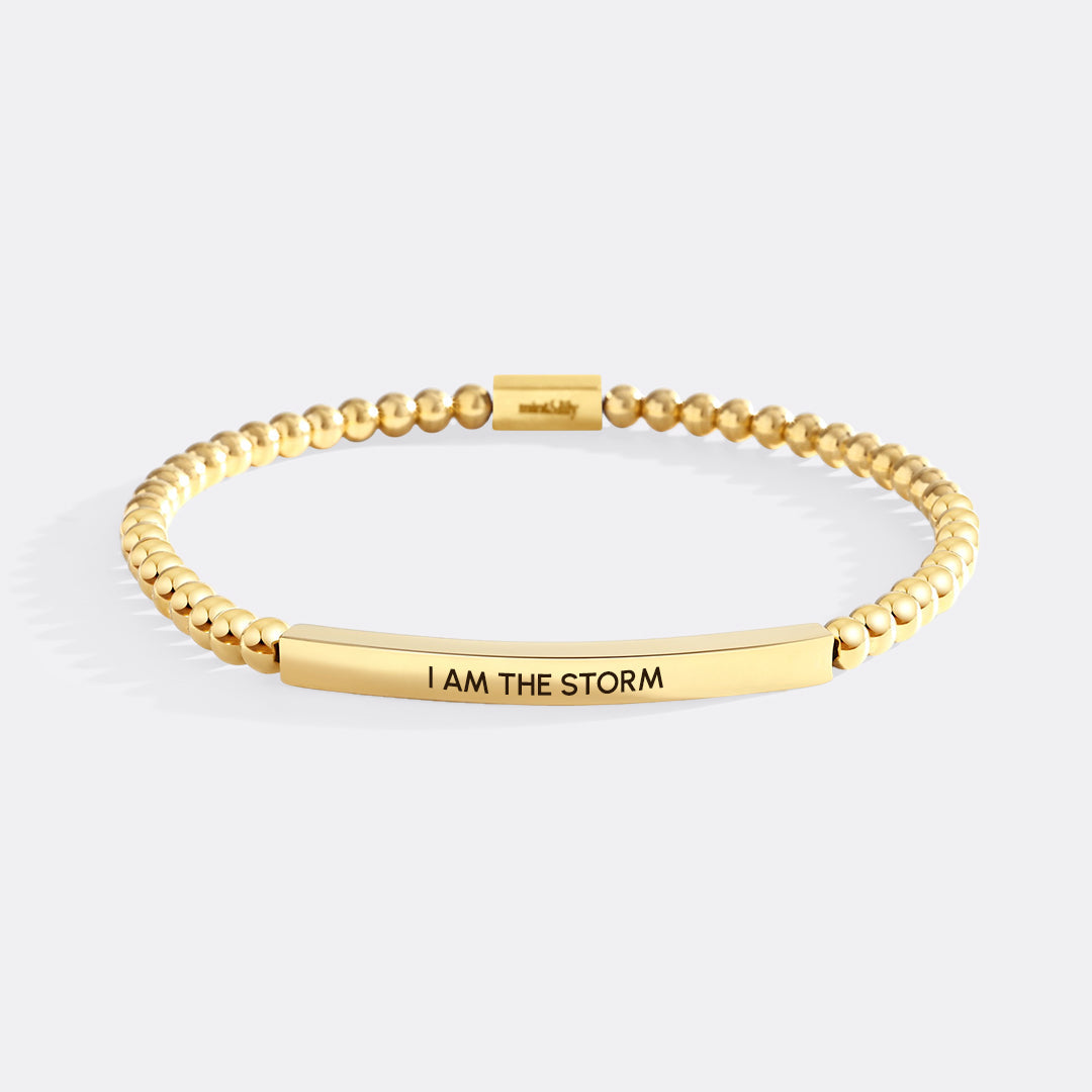 I Am The Storm Beaded Inspire Bracelet by Seeyoura