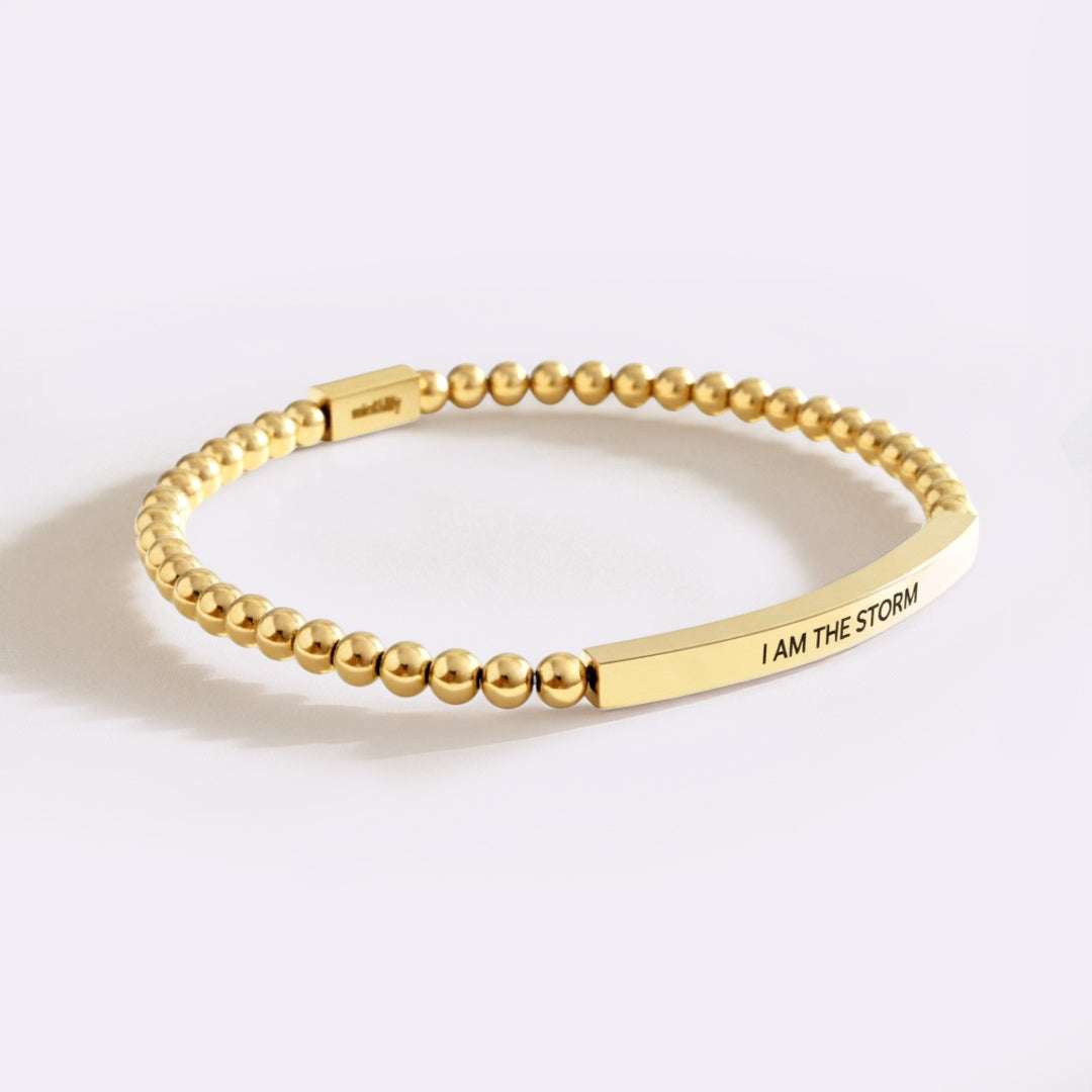 I Am The Storm Beaded Inspire Bracelet by Seeyoura