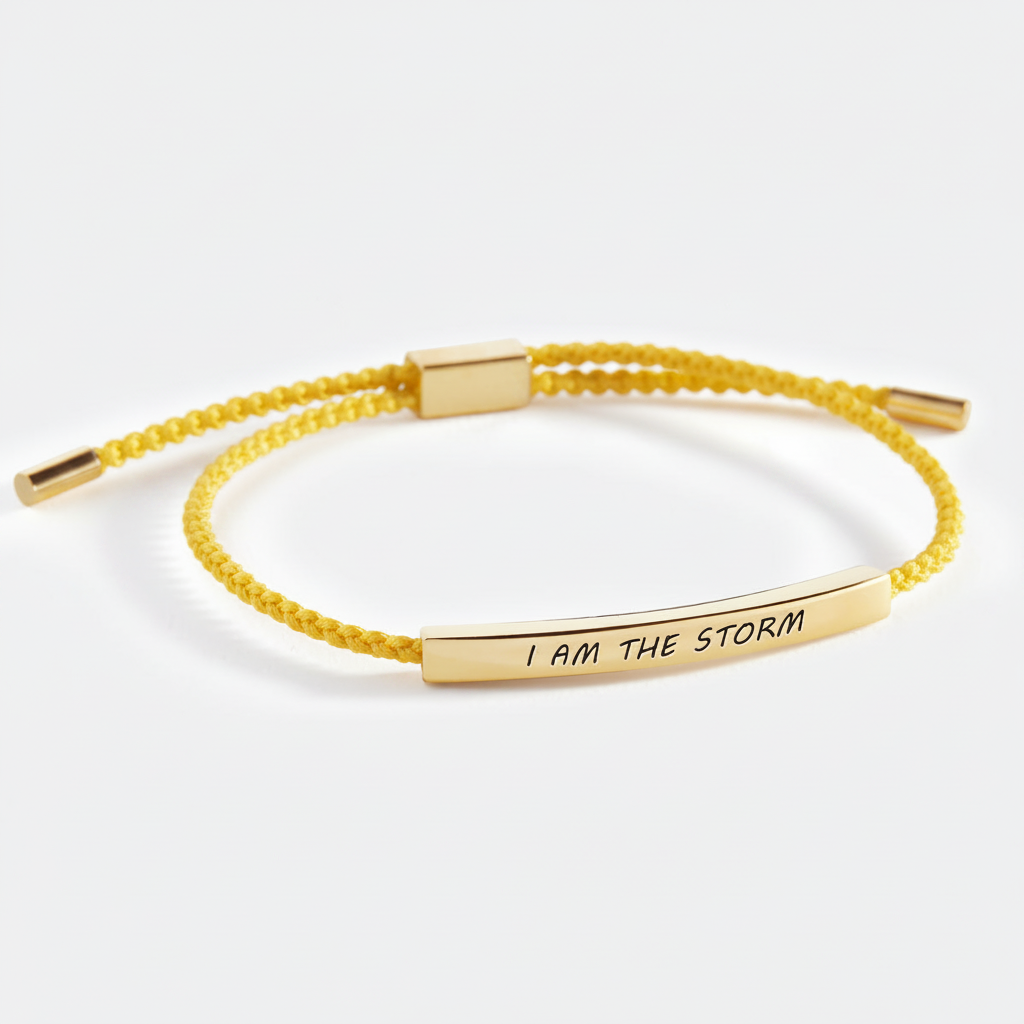 I Am The Storm Inspire Bracelet in Lemon Yellow by Seeyoura