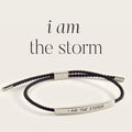 I Am The Storm Inspire Bracelet in Midnight Black, silver by Seeyoura
