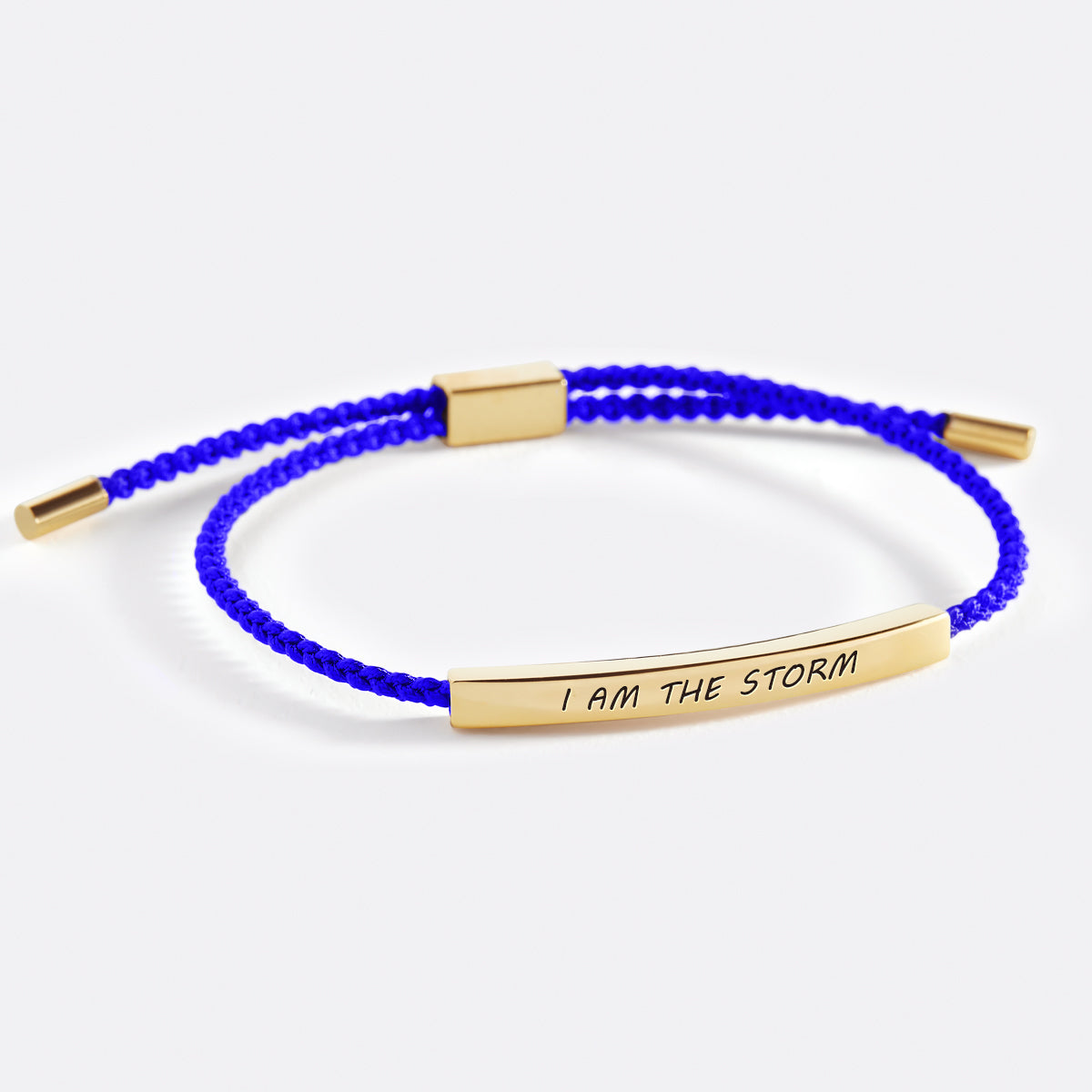 I Am The Storm Inspire Bracelet in Royal Blue, gold by Seeyoura
