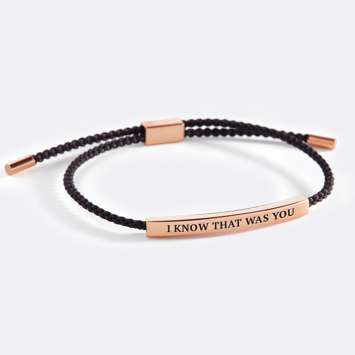 I Know That Was You Inspire Bracelet in Midnight Black, rose-gold by Seeyoura