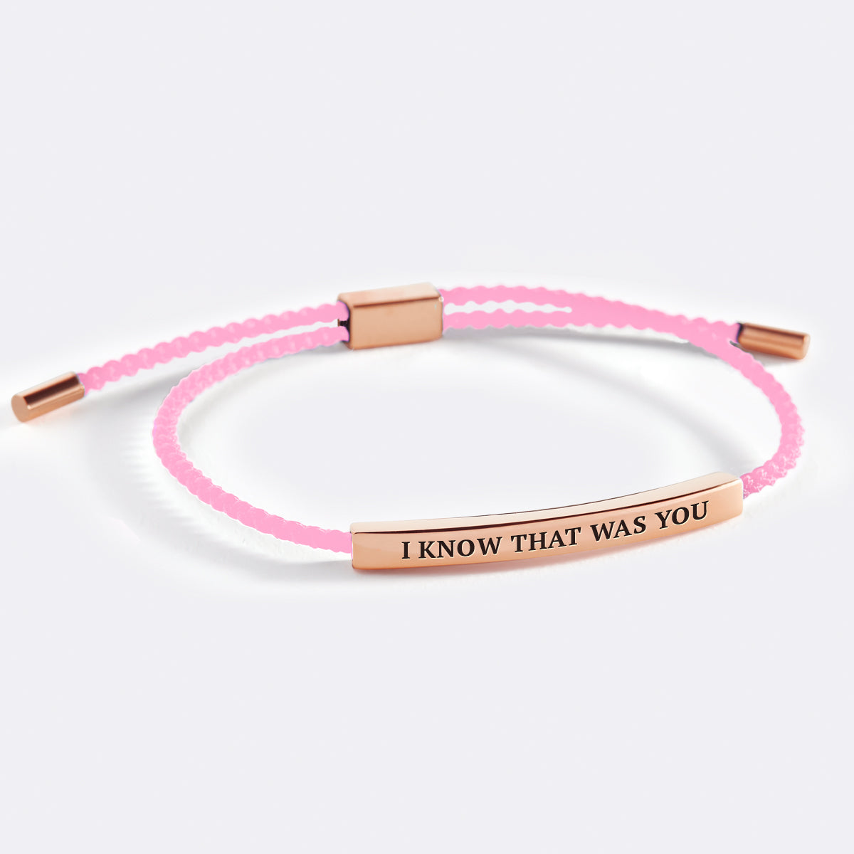 I Know That Was You Inspire Bracelet in Pink, rose-gold by Seeyoura