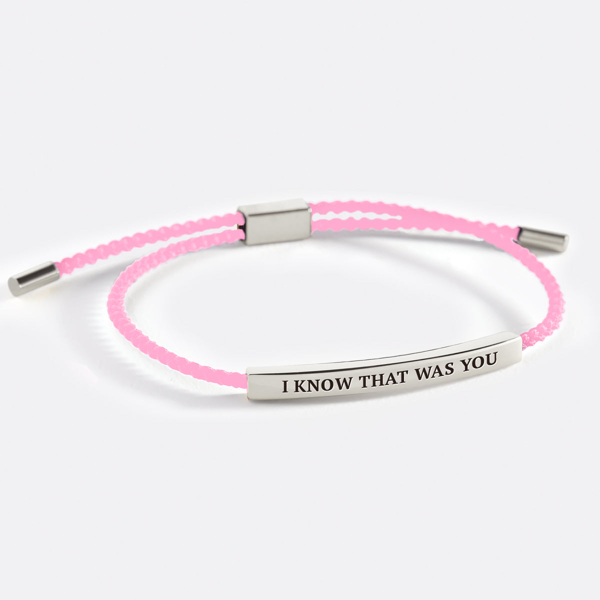 I Know That Was You Inspire Bracelet in Pink, silver by Seeyoura