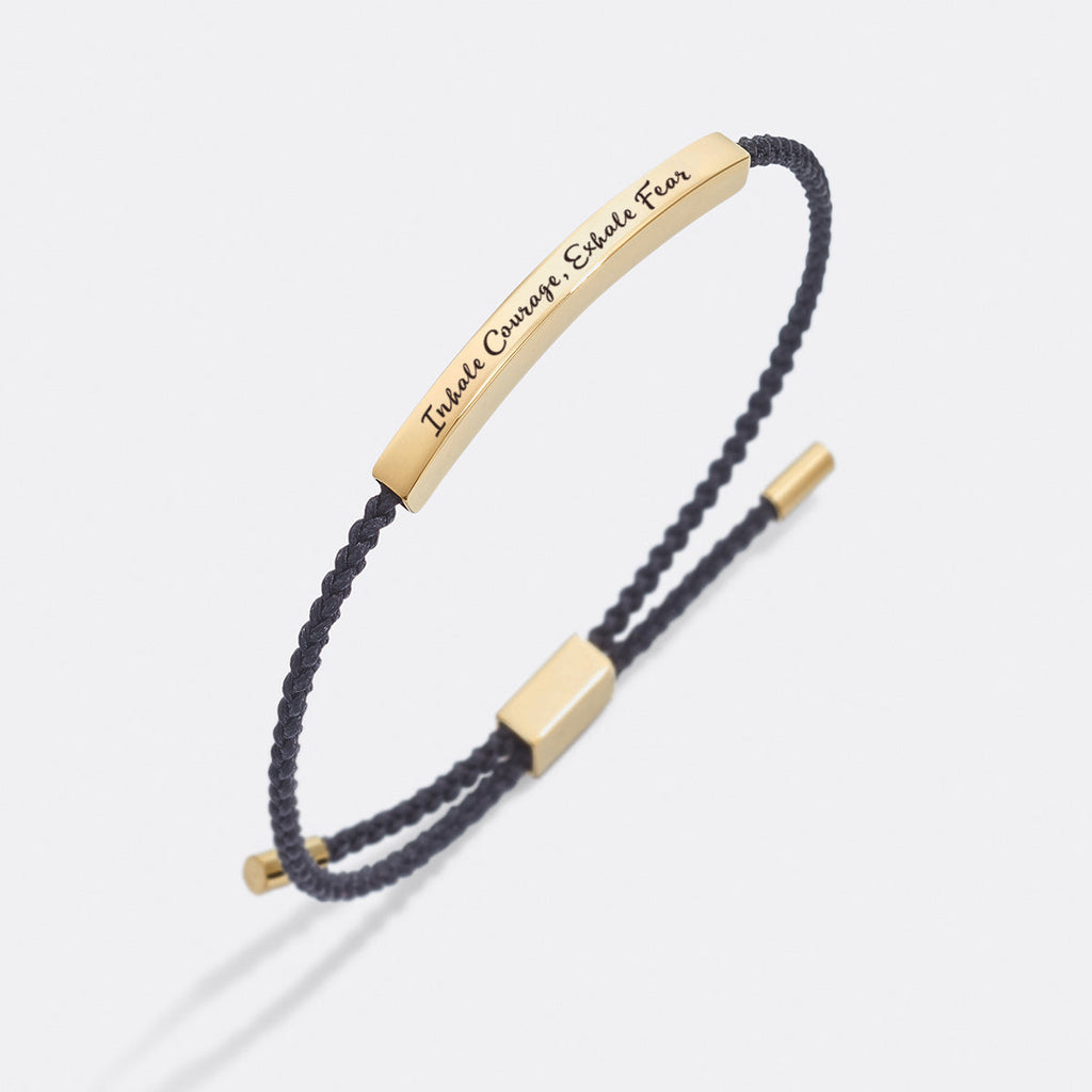 Inhale Courage, Exhale Fear Inspire Bracelet by Seeyoura