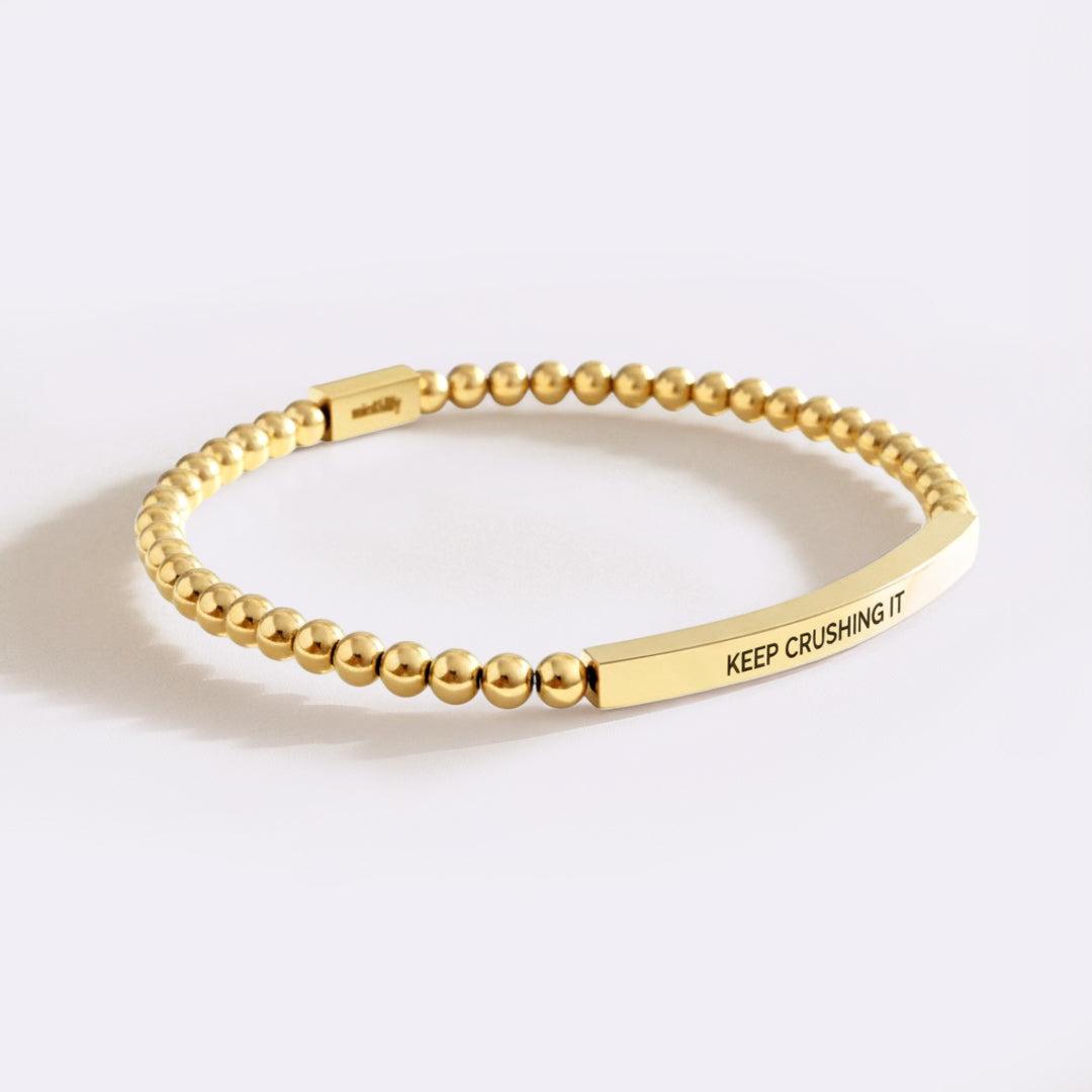 Keep Crushing It Beaded Inspire Bracelet by Seeyoura