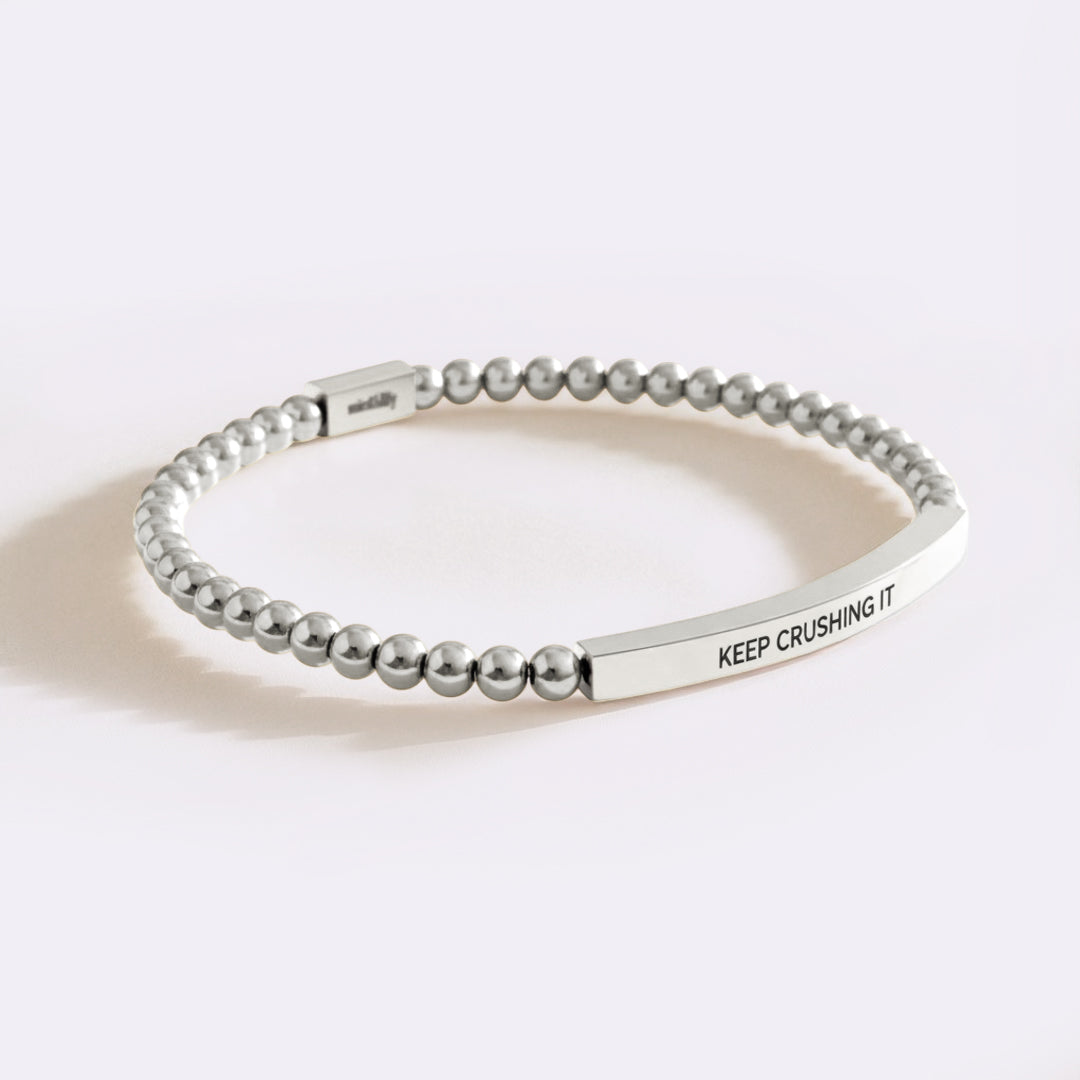 Keep Crushing It Beaded Inspire Bracelet by Seeyoura