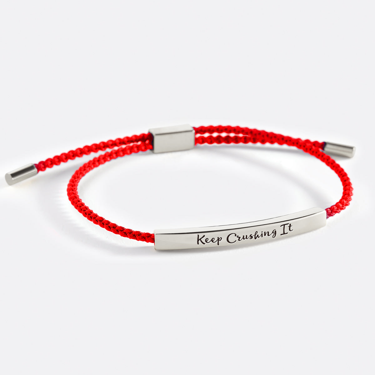 Keep Crushing It Inspire Bracelet in Lucky Red, silver by Seeyoura