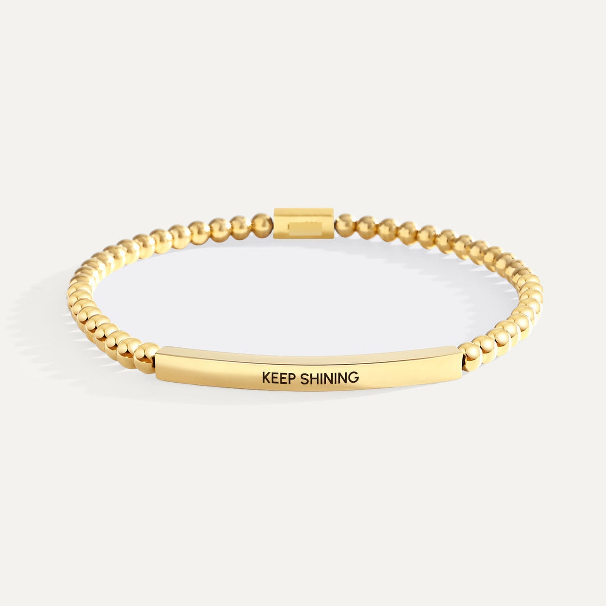 Keep Shining Beaded Inspire Bracelet by Seeyoura