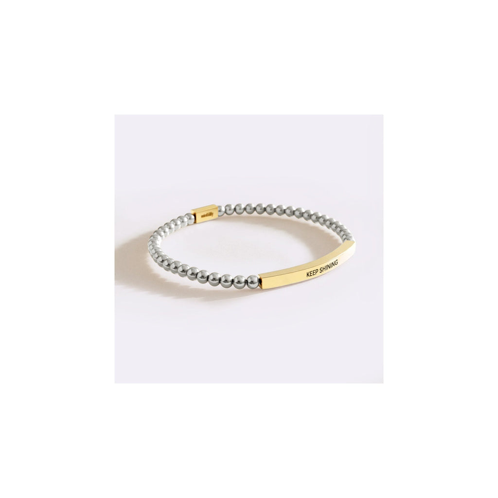Keep Shining Beaded Inspire Bracelet by Seeyoura