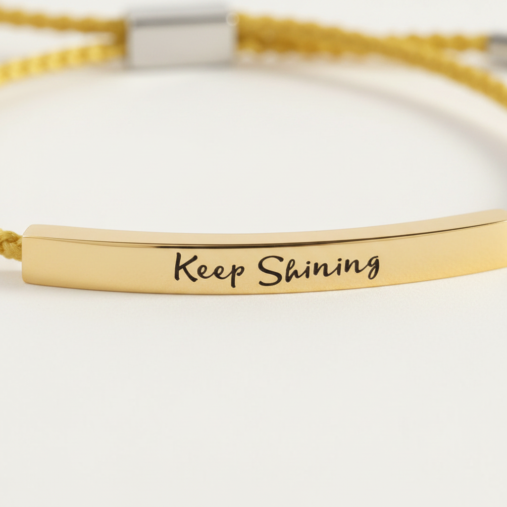 Keep Shining Inspire Bracelet in Lemon Yellow, gold by Seeyoura