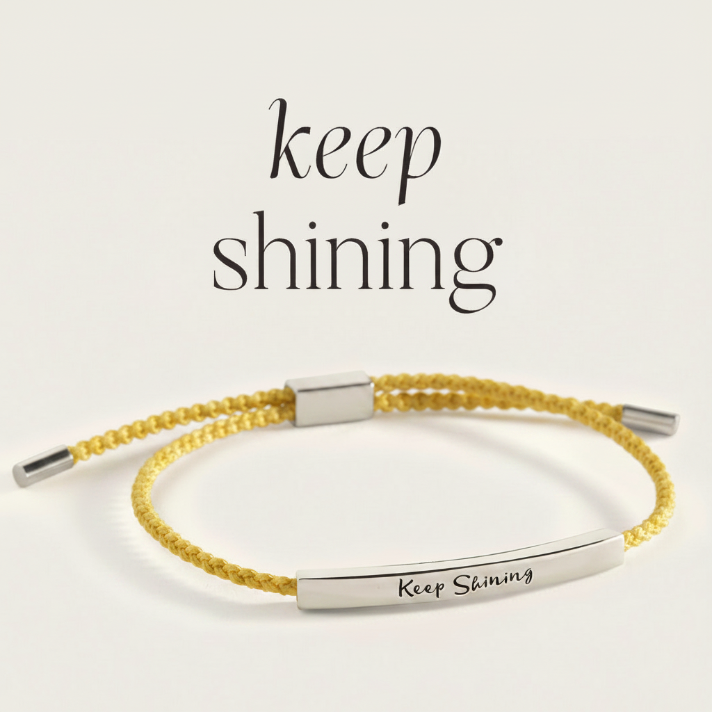 Keep Shining Inspire Bracelet in Lemon Yellow, rose-gold by Seeyoura