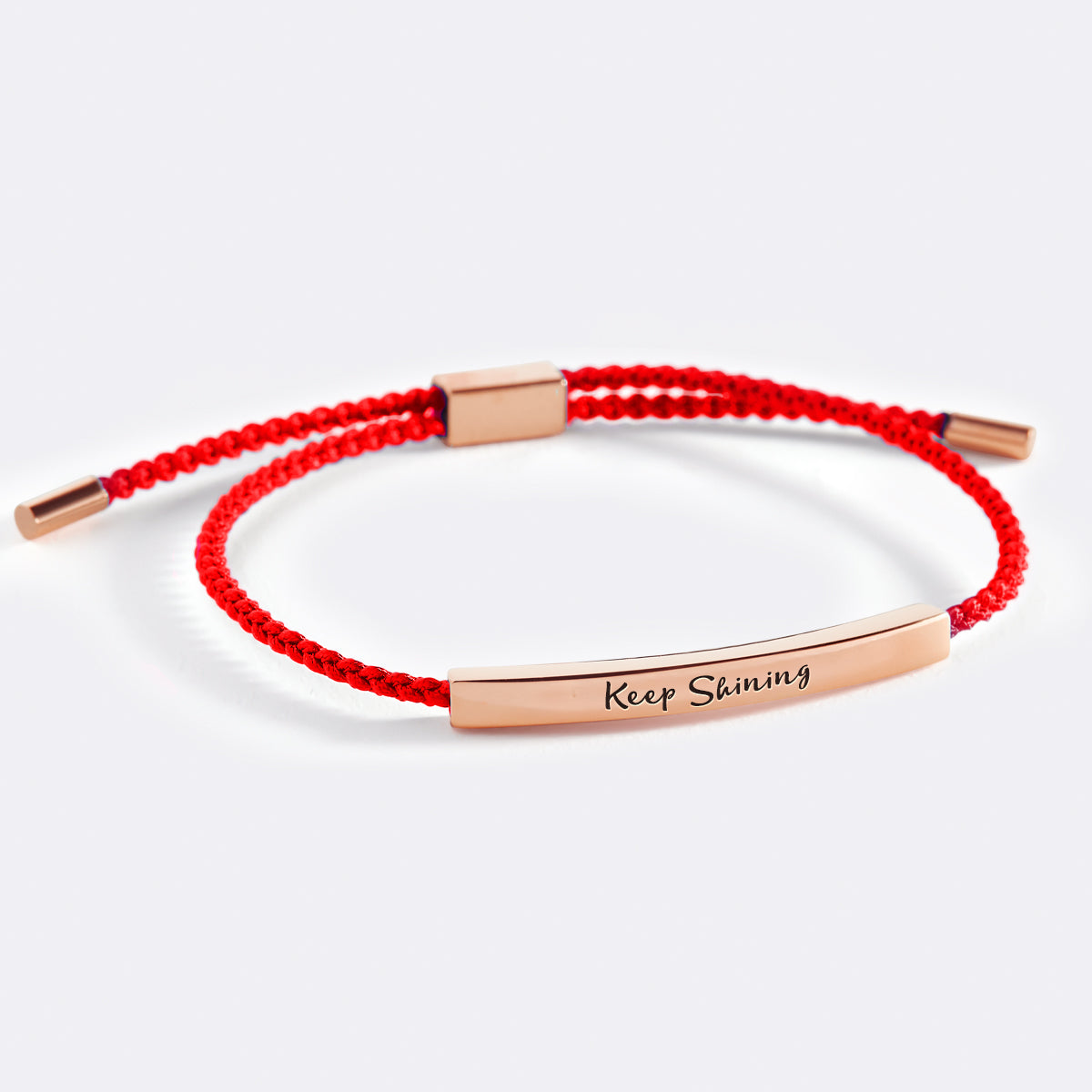 Keep Shining Inspire Bracelet in Lucky Red, rose-gold by Seeyoura