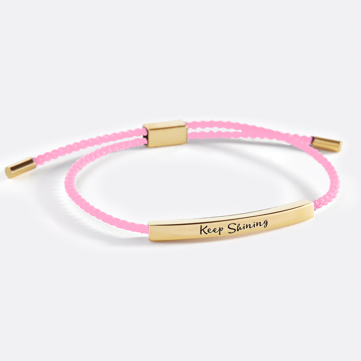 Keep Shining Inspire Bracelet in Pink, gold by Seeyoura