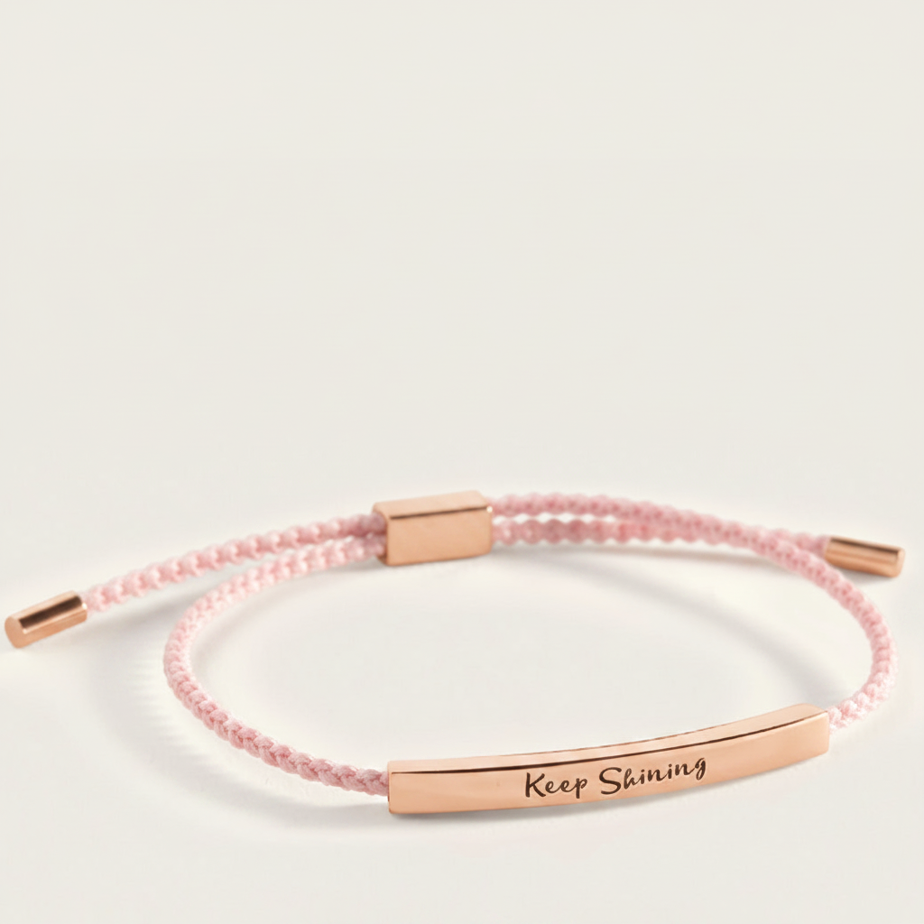 Keep Shining Inspire Bracelet in Pink, rose-gold by Seeyoura