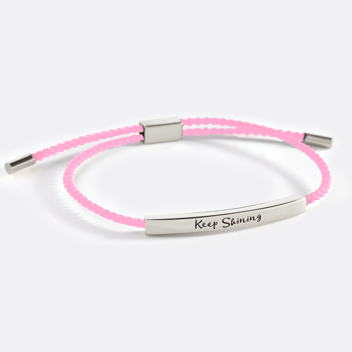 Keep Shining Inspire Bracelet in Pink, silver by Seeyoura