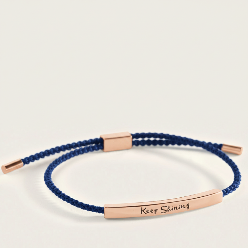 Keep Shining Inspire Bracelet in Royal Blue, rose-gold by Seeyoura