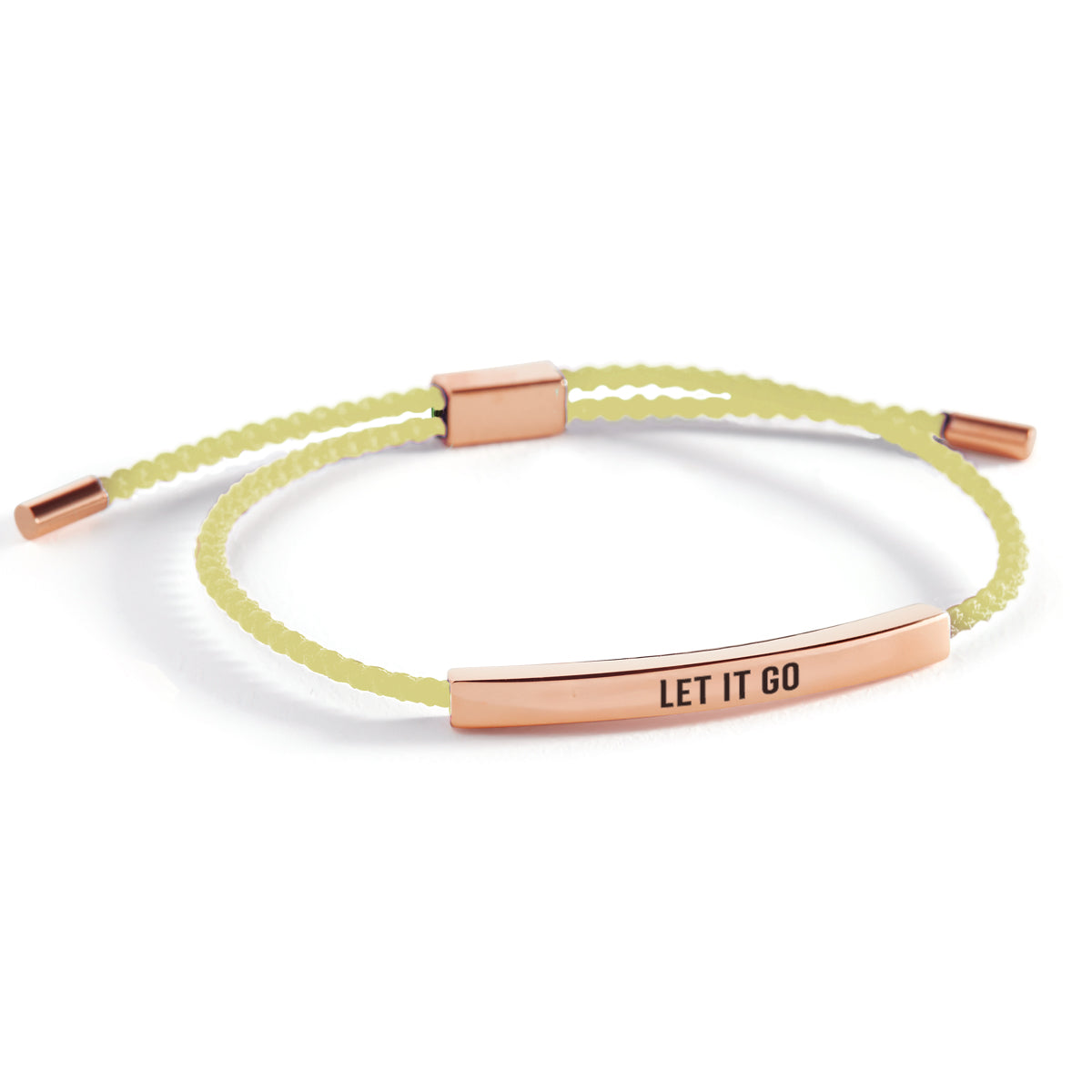 Let It Go Inspire Bracelet in Lemon Yellow, 18-k-rose-gold-plated by Seeyoura