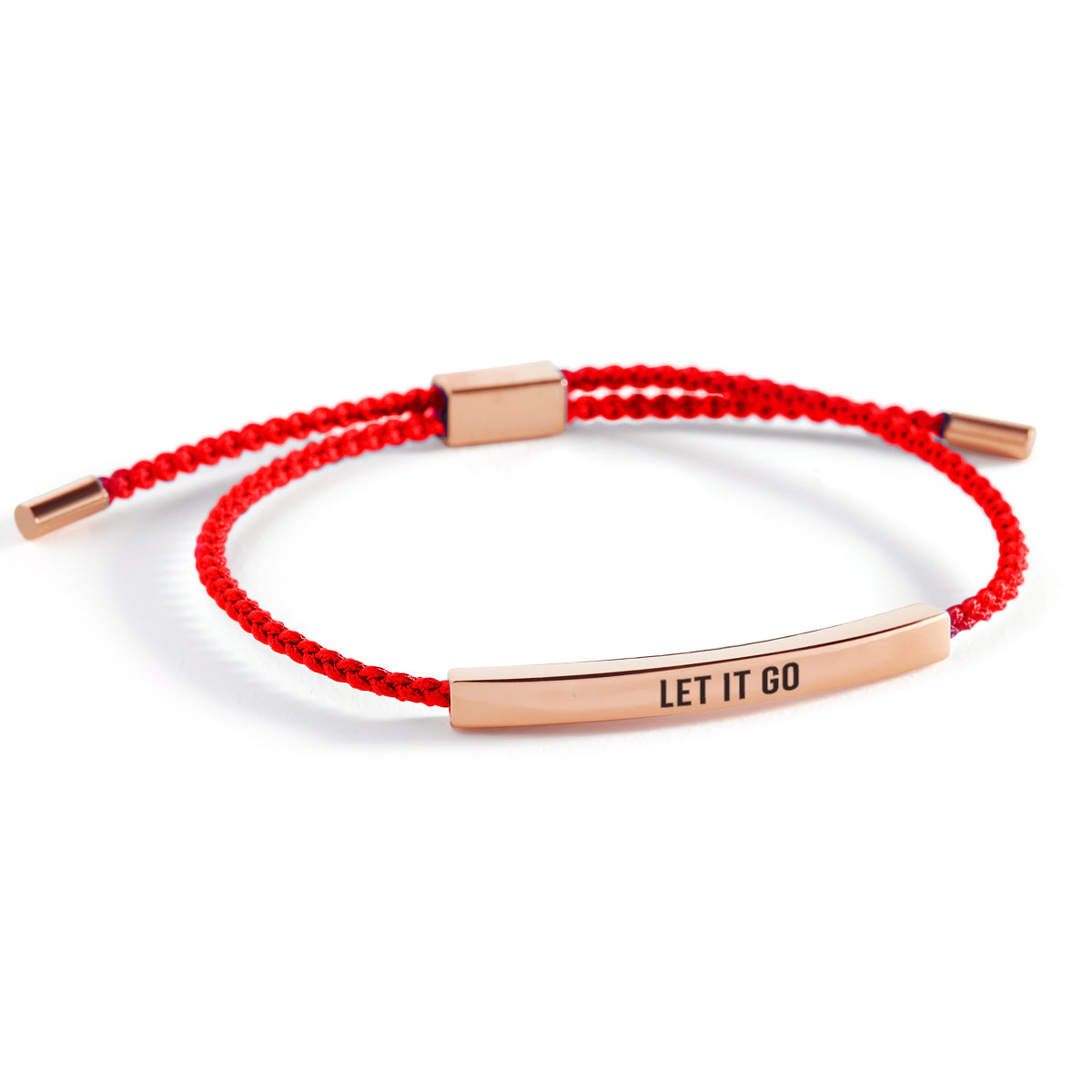 Let It Go Inspire Bracelet in Lucky Red, 18-k-rose-gold-plated by Seeyoura