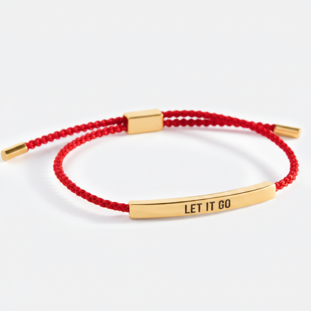 Let It Go Inspire Bracelet in Lucky Red, gold by Seeyoura
