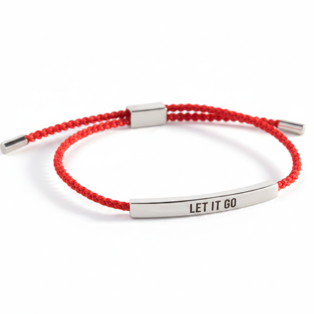 Let It Go Inspire Bracelet in Lucky Red, silver by Seeyoura
