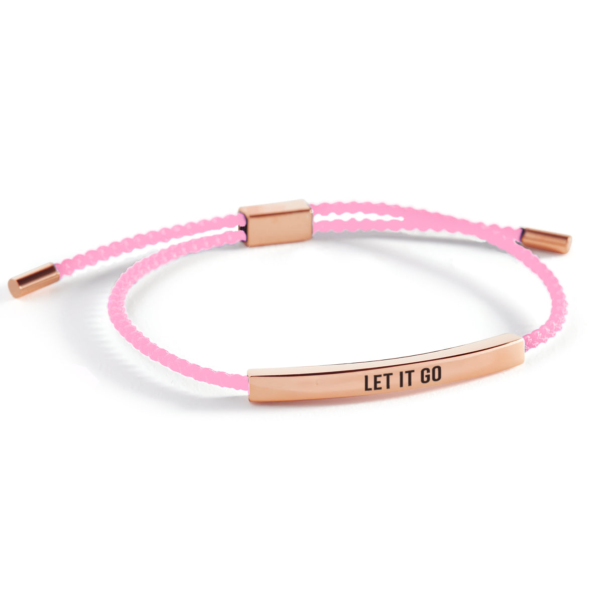 Let It Go Inspire Bracelet in Pink, 18-k-rose-gold-plated by Seeyoura