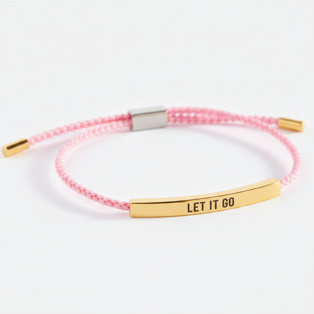 Let It Go Inspire Bracelet in Pink, gold by Seeyoura