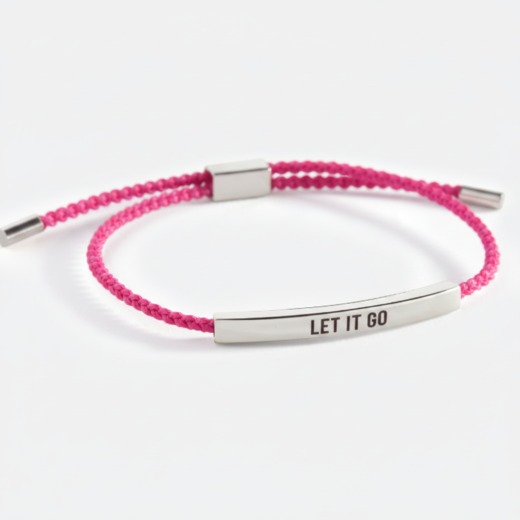 Let It Go Inspire Bracelet in Pink, silver by Seeyoura