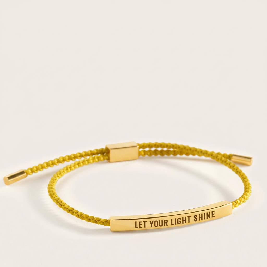 Let Your Light Shine Inspire Bracelet in Lemon Yellow, 18-k-rose-gold-plated by Seeyoura