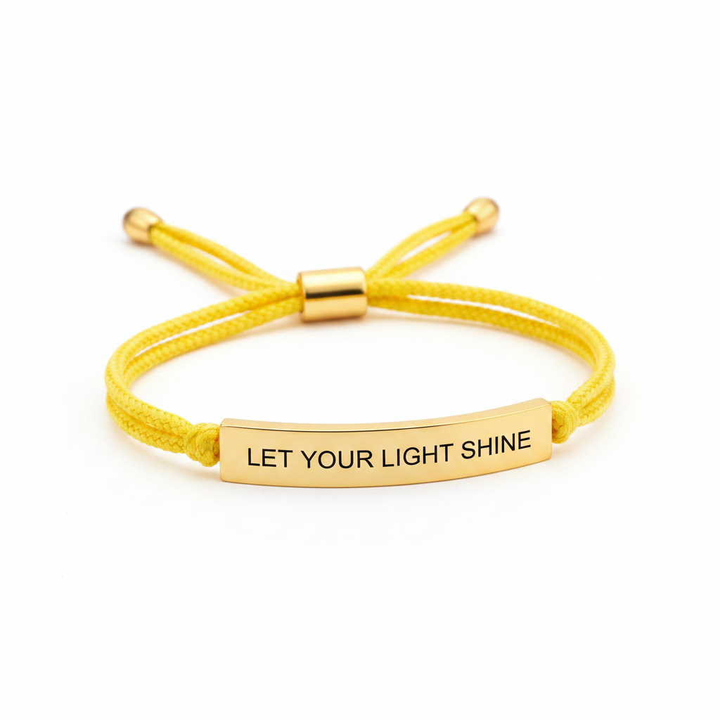 Let Your Light Shine Inspire Bracelet in Lemon Yellow, gold by Seeyoura