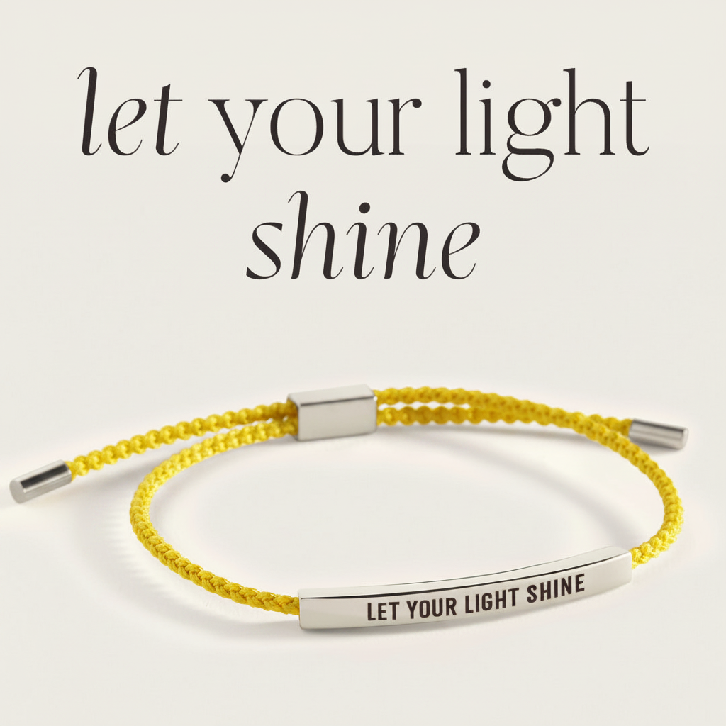 Let Your Light Shine Inspire Bracelet in Lemon Yellow, silver by Seeyoura