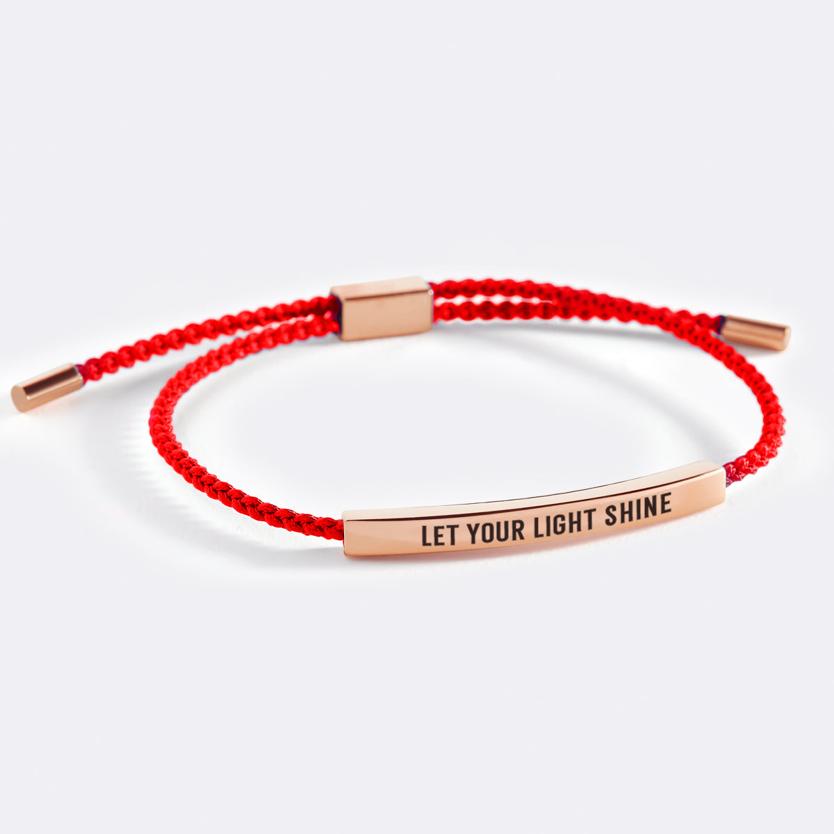 Let Your Light Shine Inspire Bracelet in Lucky Red, 18-k-rose-gold-plated by Seeyoura