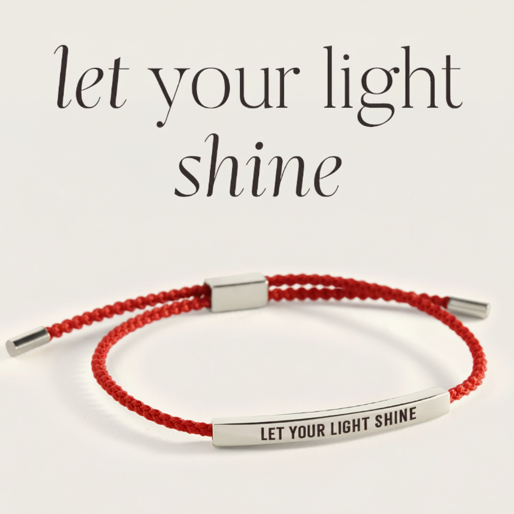 Let Your Light Shine Inspire Bracelet in Lucky Red, silver by Seeyoura