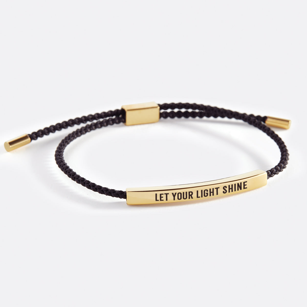 Let Your Light Shine Inspire Bracelet in Midnight Black, gold by Seeyoura