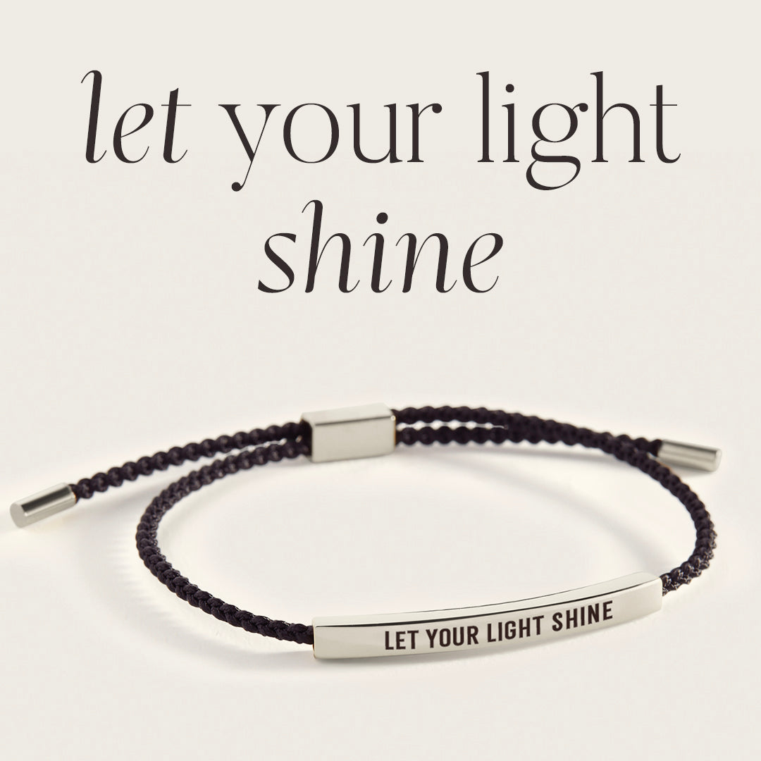 Let Your Light Shine Inspire Bracelet in Midnight Black, silver by Seeyoura