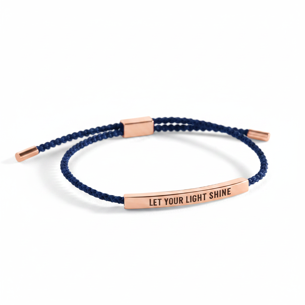 Let Your Light Shine Inspire Bracelet in Royal Blue, 18-k-rose-gold-plated by Seeyoura