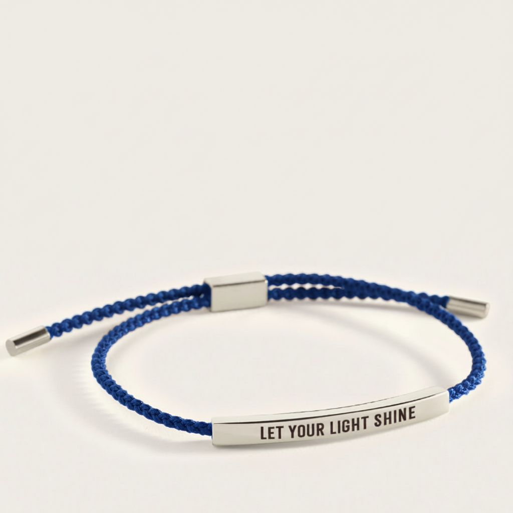 Let Your Light Shine Inspire Bracelet in Royal Blue, silver by Seeyoura