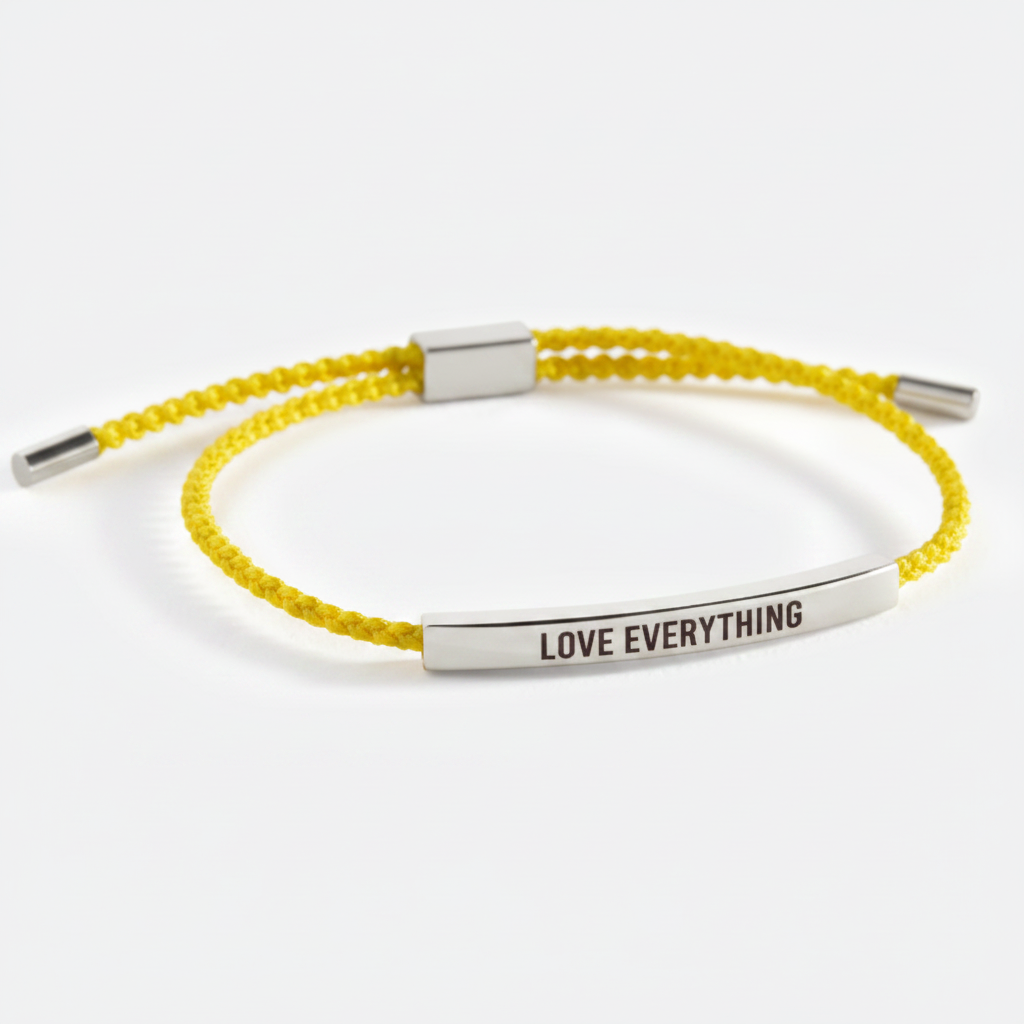 Love Is Everything Inspire Bracelet in Lemon Yellow, silver by Seeyoura