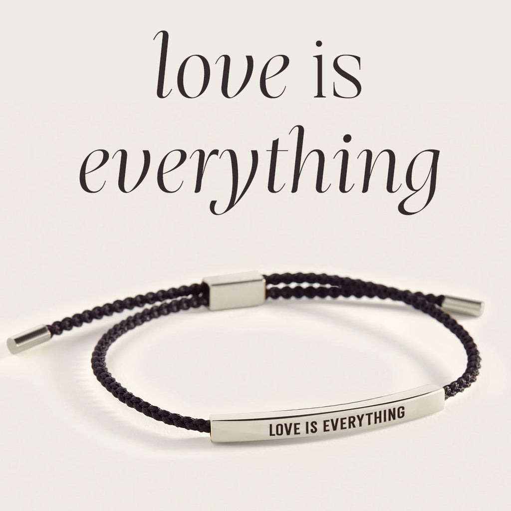 Love Is Everything Inspire Bracelet in Midnight Black, silver by Seeyoura