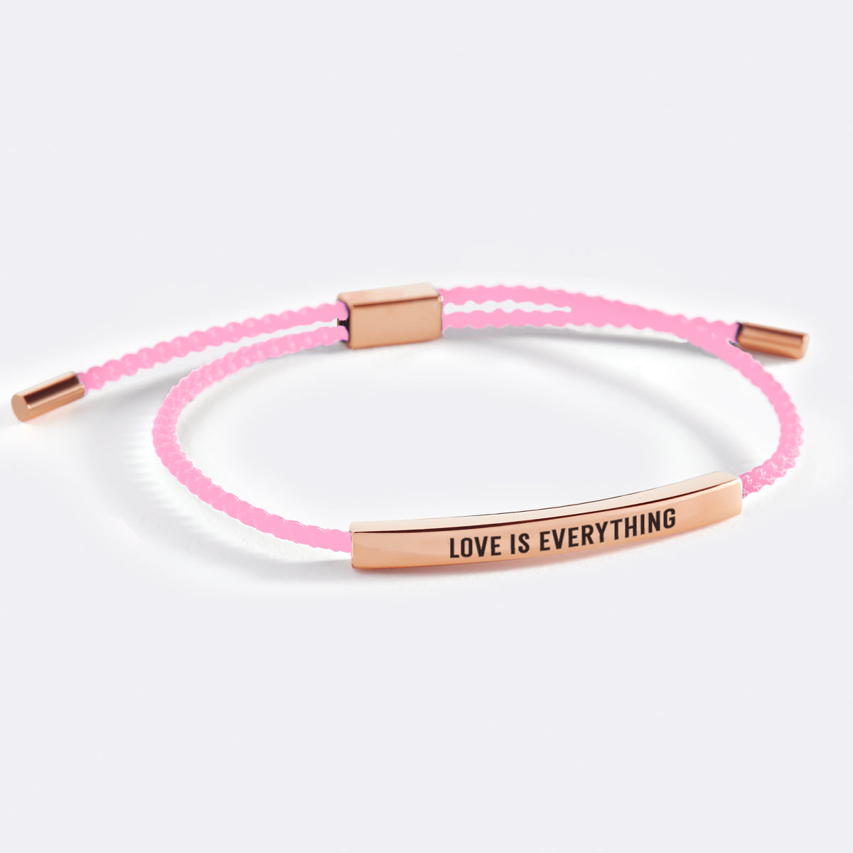 Love Is Everything Inspire Bracelet in Pink, 18-k-rose-gold-plated by Seeyoura