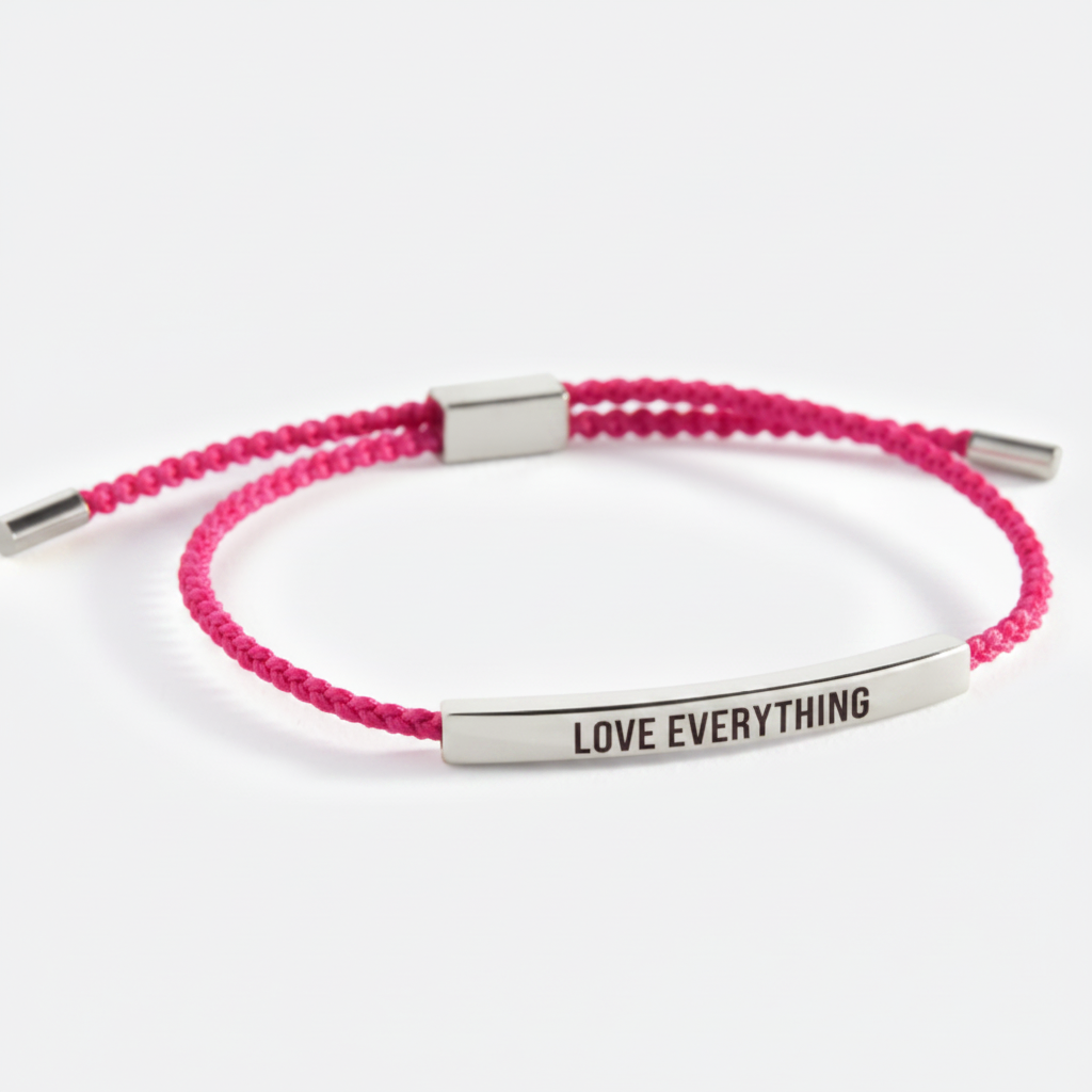 Love Is Everything Inspire Bracelet in Pink, silver by Seeyoura
