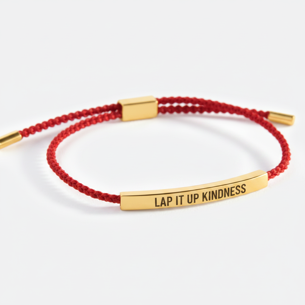 Love Is Patient, Love Is Kind Inspire Bracelet in Lucky Red, gold by Seeyoura