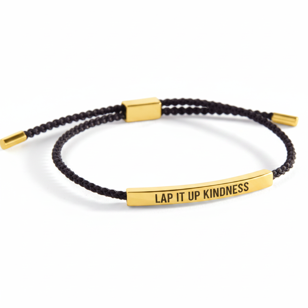 Love Is Patient, Love Is Kind Inspire Bracelet in Midnight Black, gold by Seeyoura