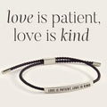 Love Is Patient, Love Is Kind Inspire Bracelet in Midnight Black, silver by Seeyoura