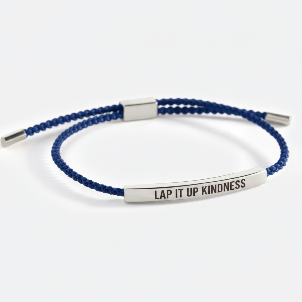 Love Is Patient, Love Is Kind Inspire Bracelet in Royal Blue, silver by Seeyoura
